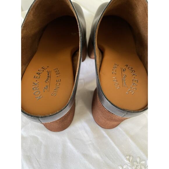 Kork-Ease Silver Veronica Heeled Clog Platform Mule Shoes Women's Sz 8 NEW - Picture 4 of 11